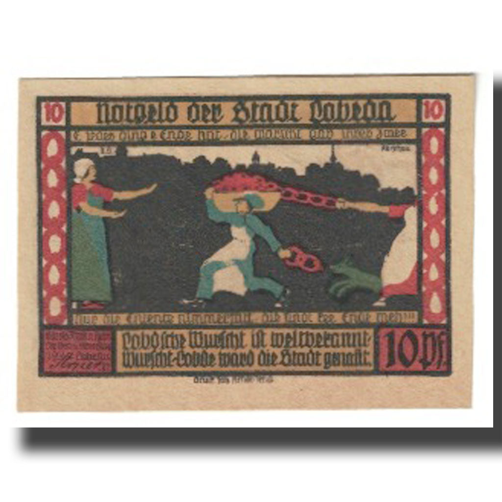Banconote, Germania, 10 Pfennig, personnage, FDS
