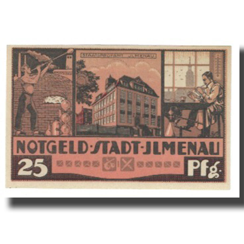 Banknote, Germany, Ilmenau Stadt, 25 Pfennig, personnage 2, 1921, 1921-01-01