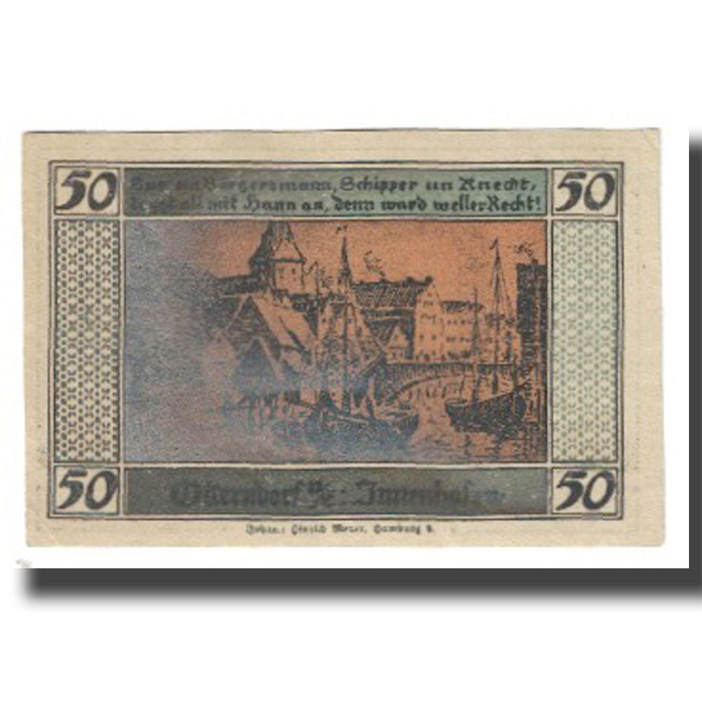 Banknote, Germany, Otterndorf a. Elbe Stadt, 50 Pfennig, Blason, 1920