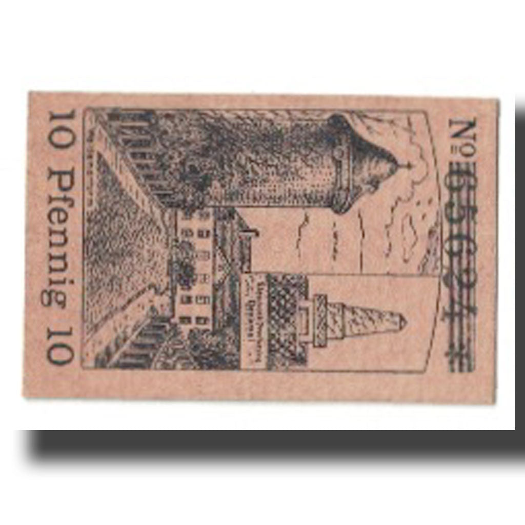 Banknote, Germany, Dannenberg, 10 Pfennig, château, 1923, 1923-01-01, UNC(63)