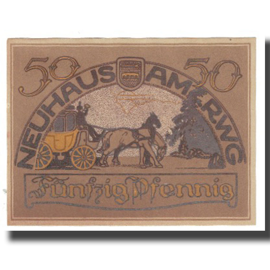Banknote, Germany, Neuhaus am Rennweg Gemeinde, 50 Pfennig, pont, 1921