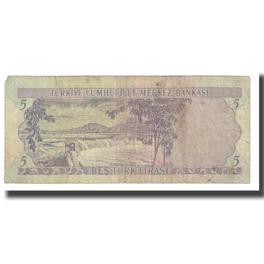 Banconote, Turchia, 5 Lira, KM:179, MB