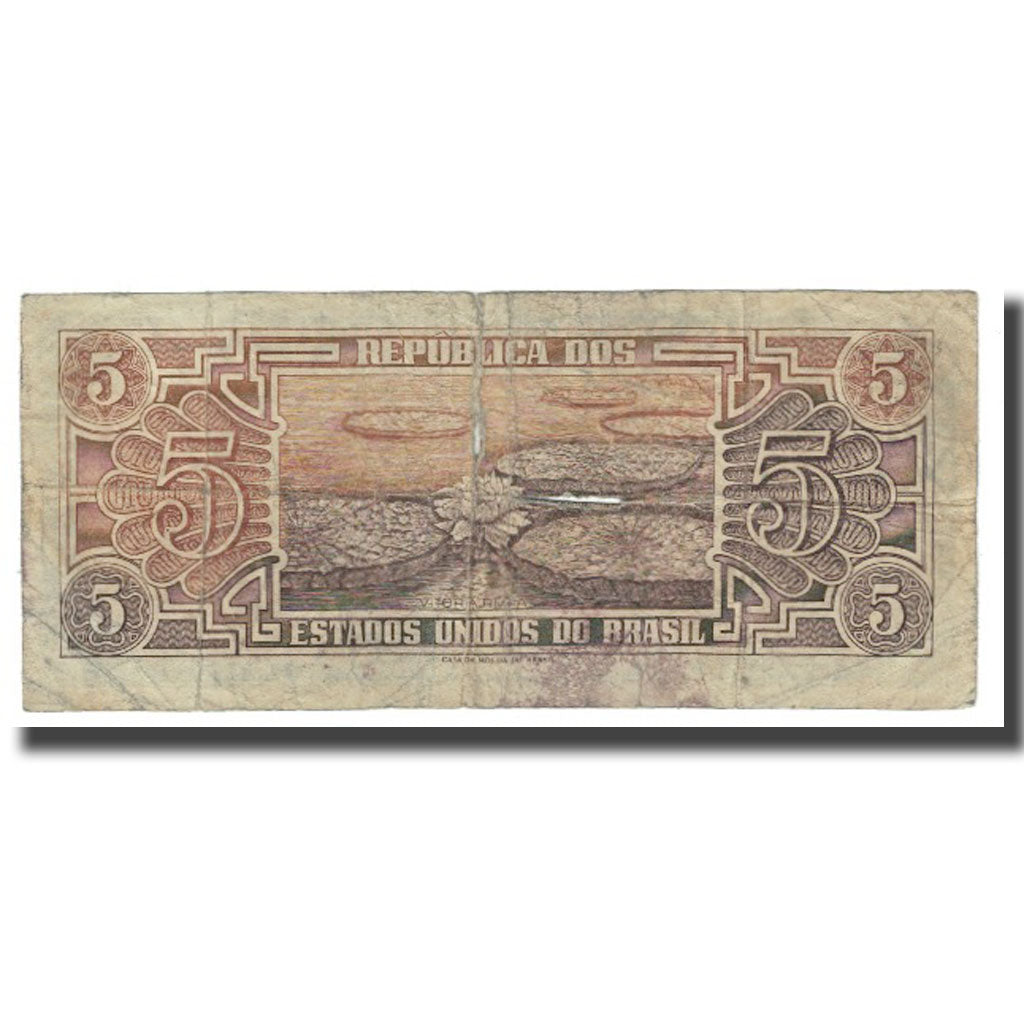 Banknote, Brazil, 5 Cruzeiros, KM:166a, VF(20-25)