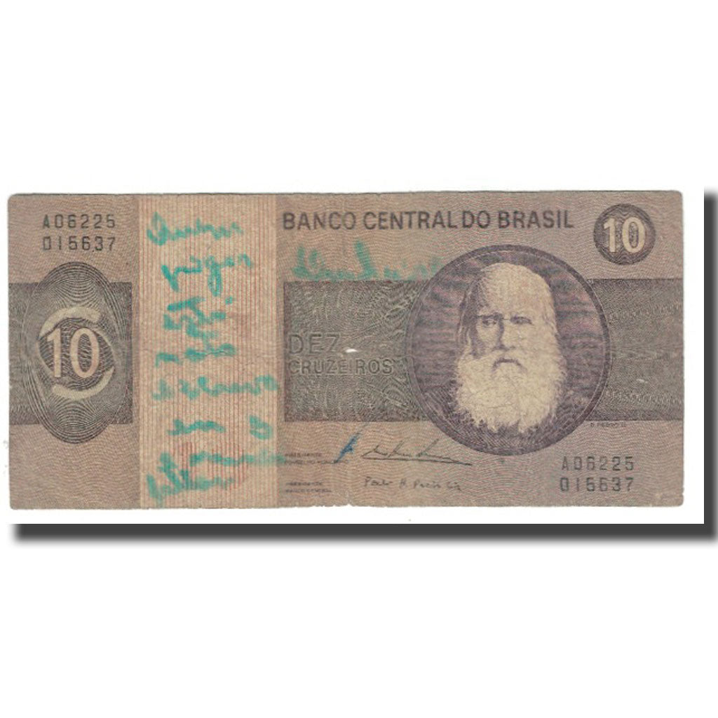 Banknote, Brazil, 10 Cruzeiros, KM:193a, VF(20-25)