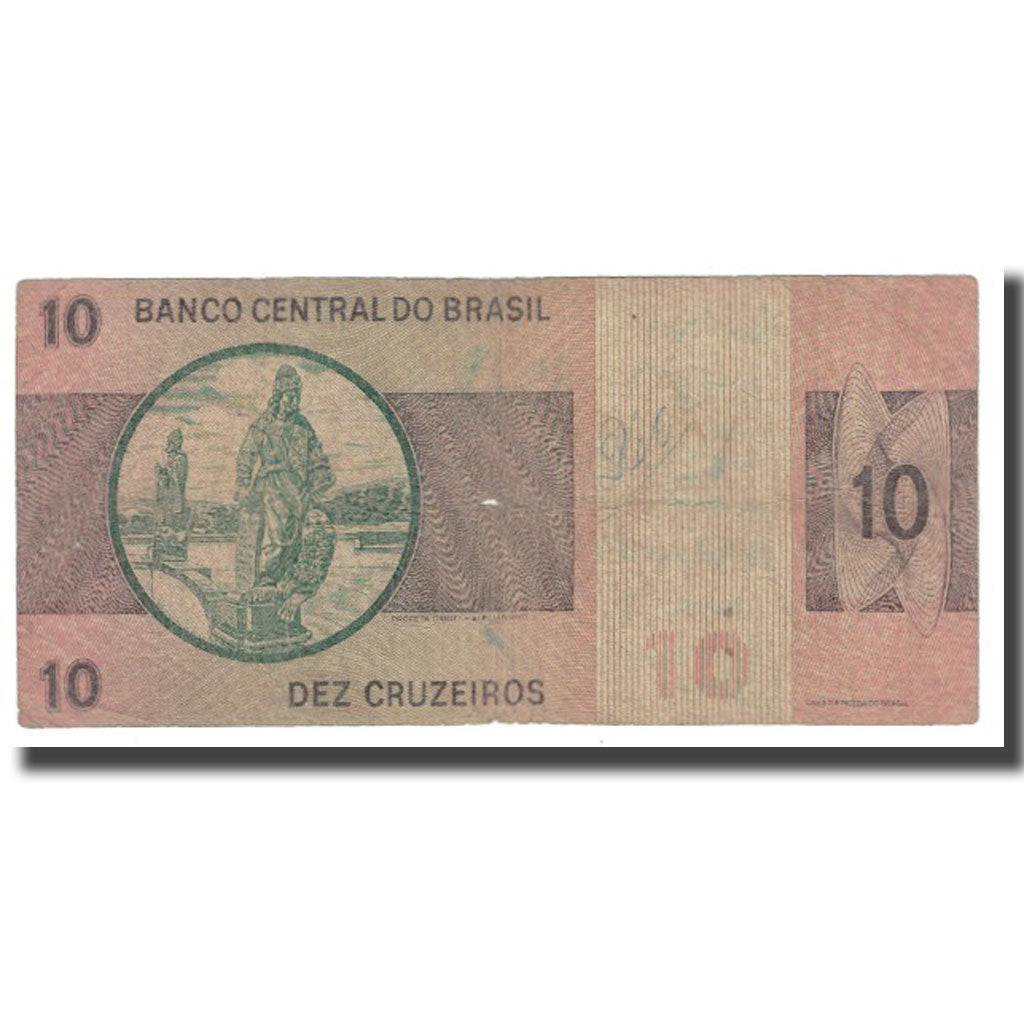 Banknote, Brazil, 10 Cruzeiros, KM:193a, VF(20-25)
