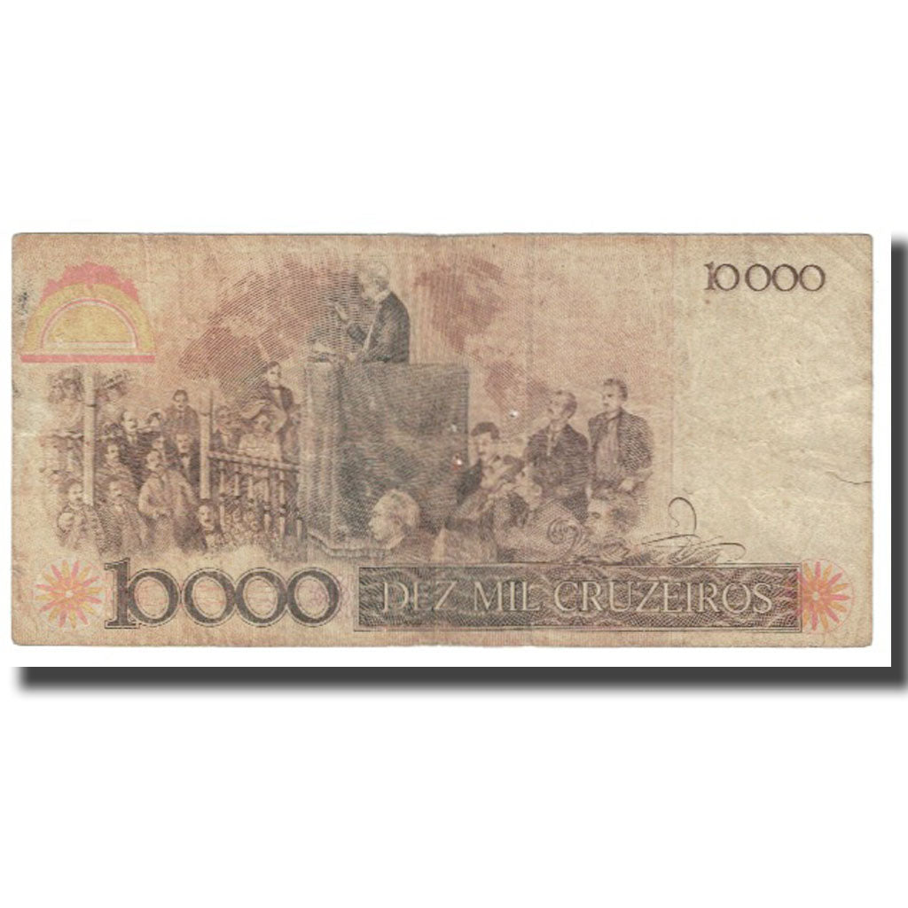 Billete, 10 Cruzados on 10,000 Cruzeiros, Brasil, KM:206, BC