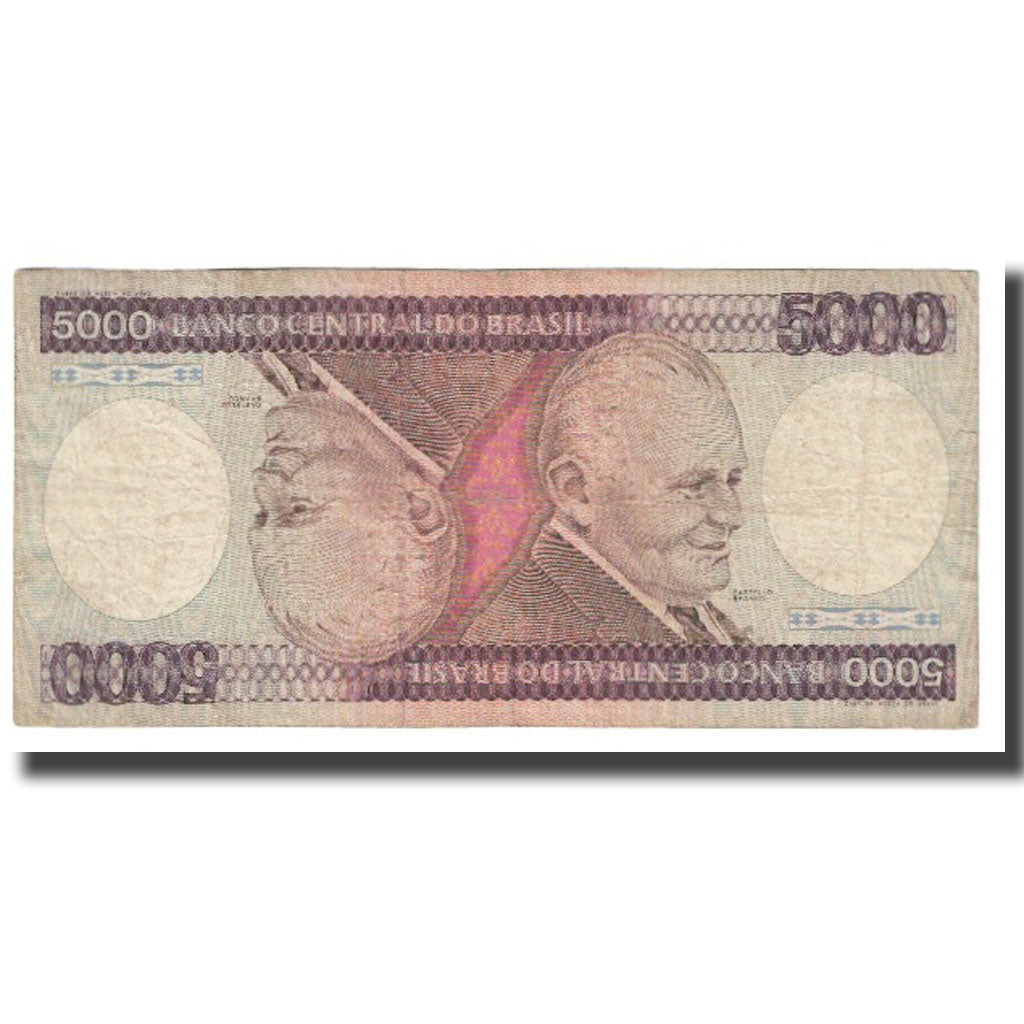 Banknote, Brazil, 5000 Cruzeiros, KM:202a, VF(20-25)
