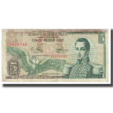 Banknote, Colombia, 5 Pesos Oro, 1964, 1964-01-02, KM:406a, VF(20-25)