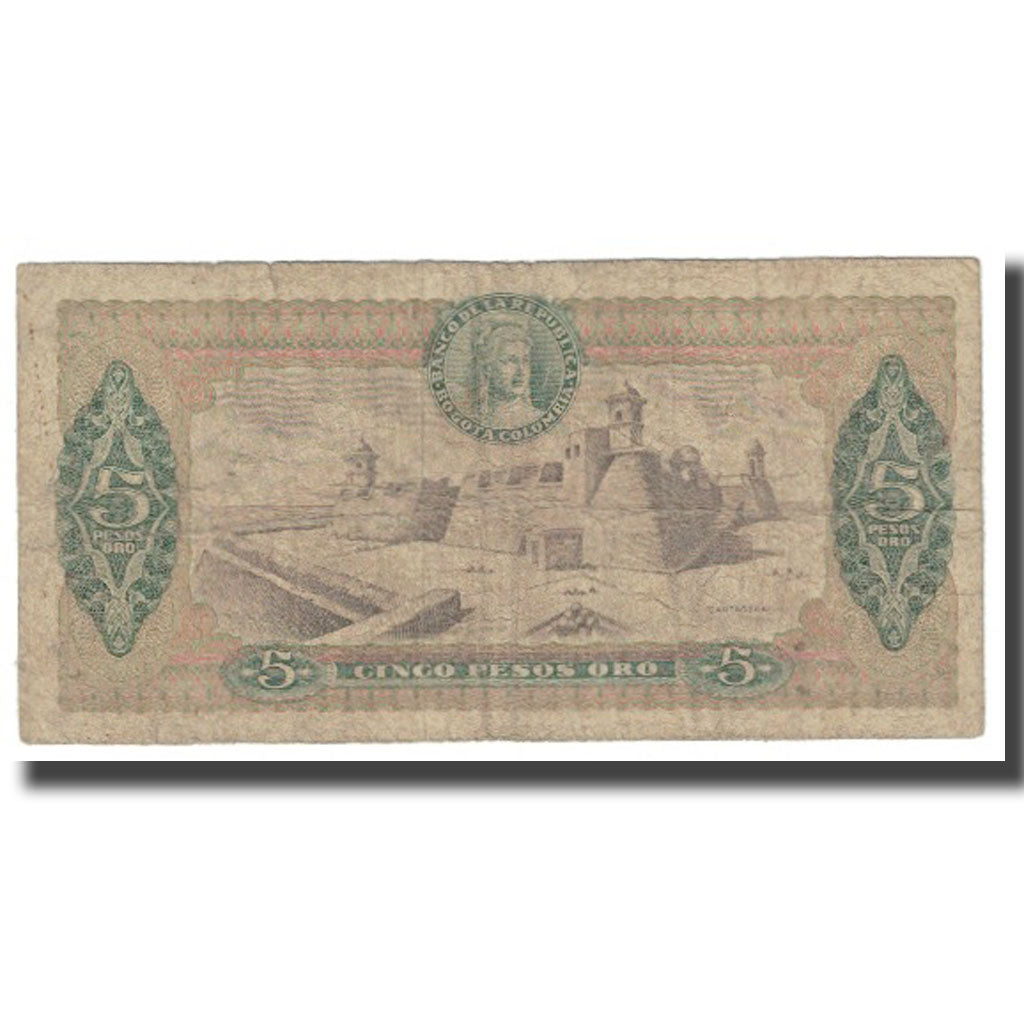 Banknote, Colombia, 5 Pesos Oro, KM:406b, VF(20-25)