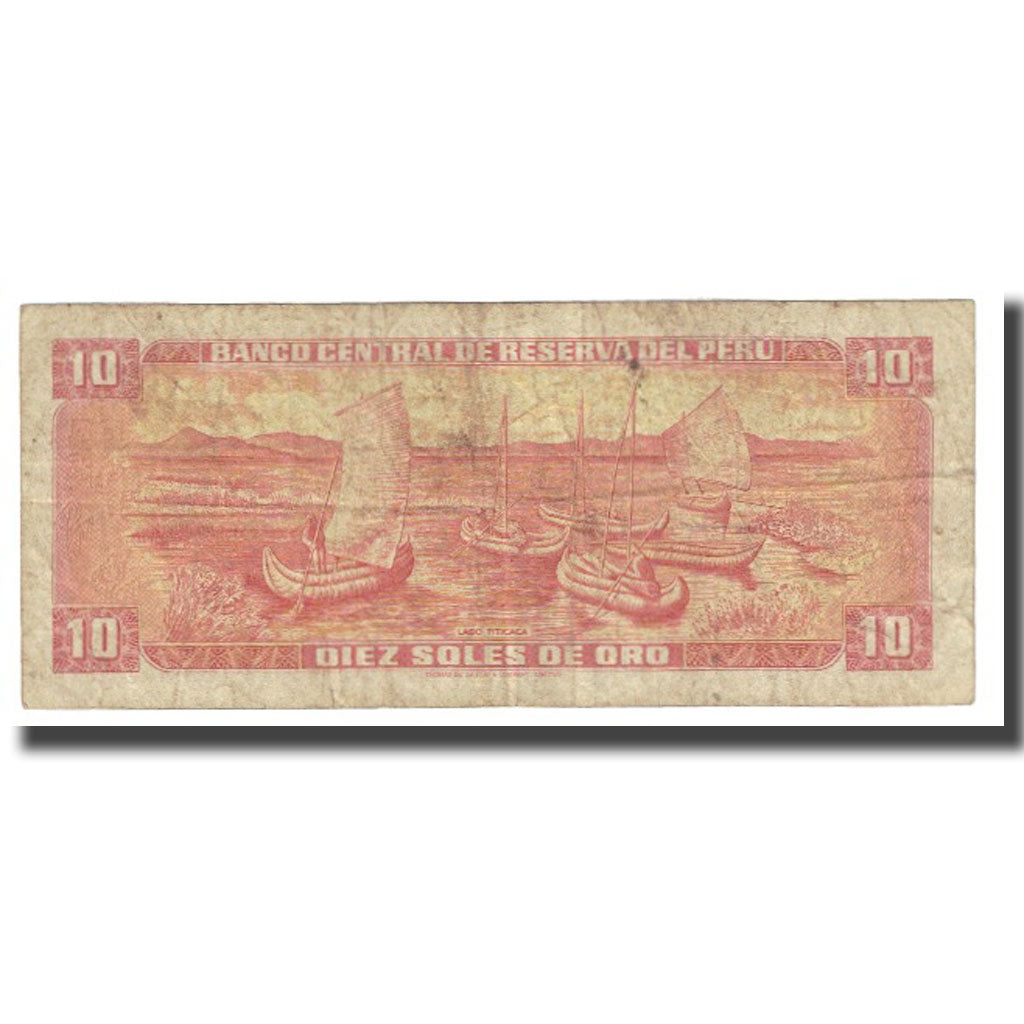 Billete, 10 Soles De Oro, 1976, Perú, 1976-11-17, KM:100c, BC