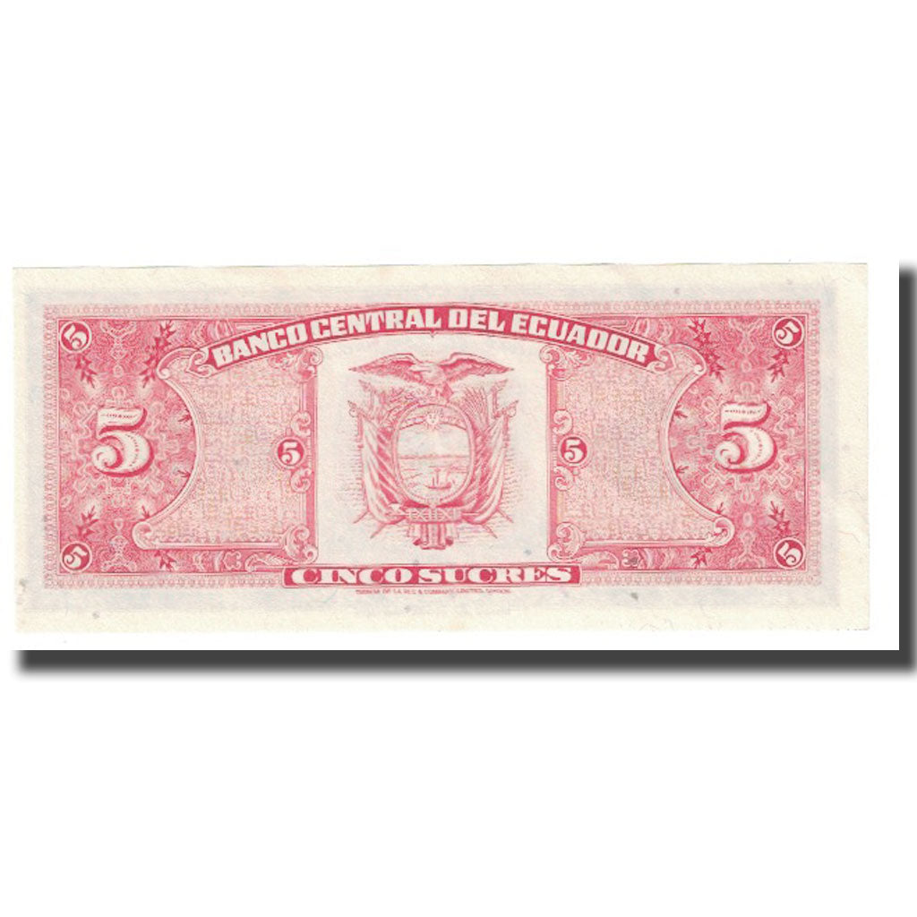 Banknote, Ecuador, 5 Sucres, 1980, 1980-05-24, KM:108a, UNC(63)