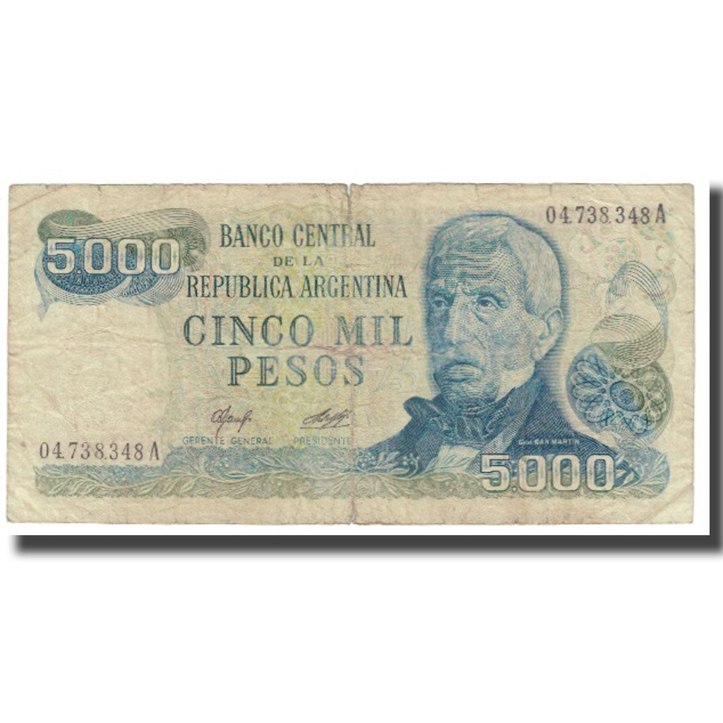 Banknote, Argentina, 5000 Pesos, KM:305a, VF(20-25)