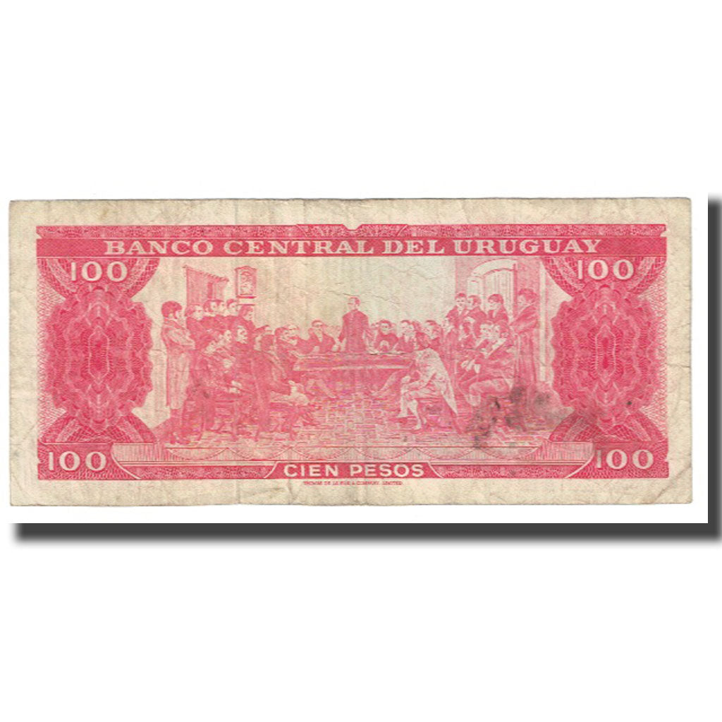 Billet, Uruguay, 100 Pesos, KM:47a, TB