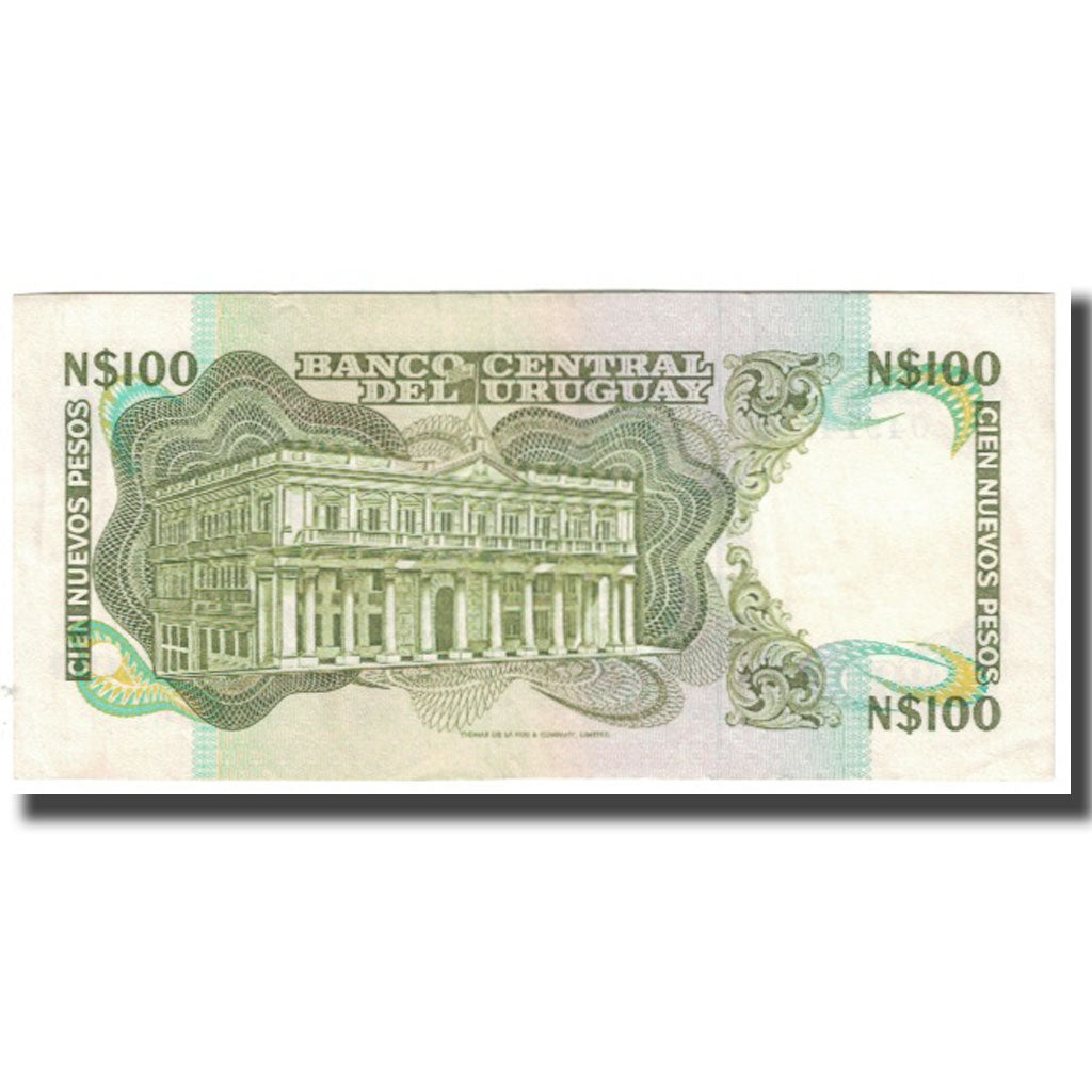 Banknote, Uruguay, 100 Nuevos Pesos, KM:62a, AU(55-58)