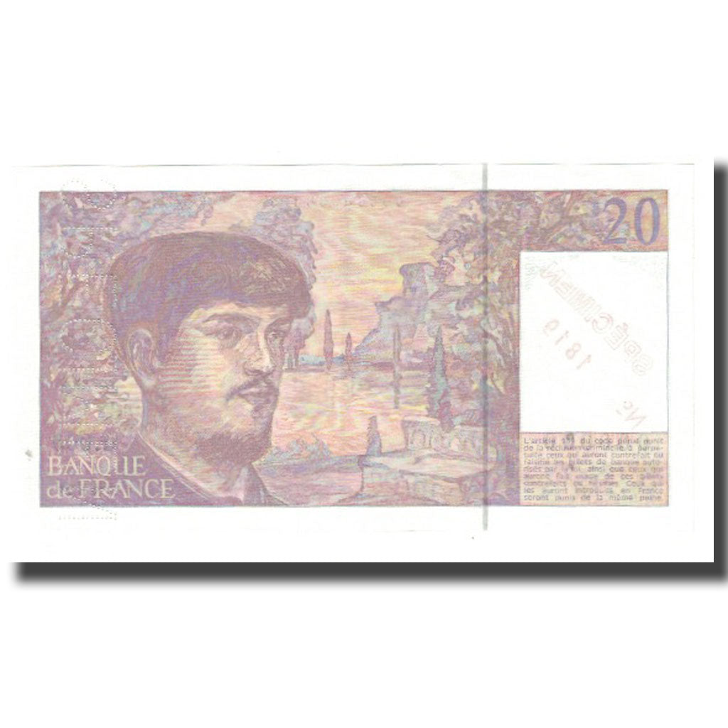 France, 20 Francs, STROHL TRONCHE DENTAUD, Specimen, UNC(65-70)