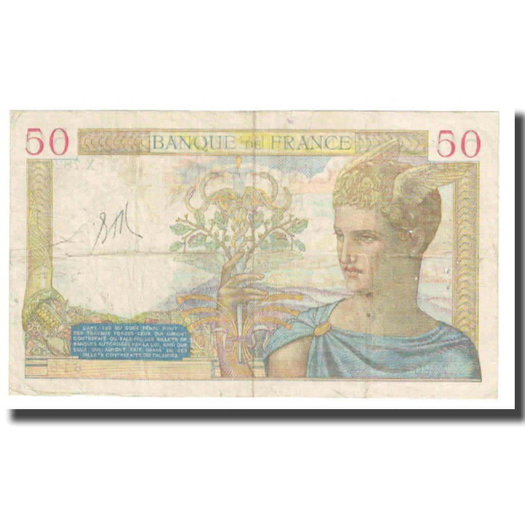 France, 50 Francs, 1938, P. Rousseau and R. Favre-Gilly, 1938-03-17, EF(40-45)
