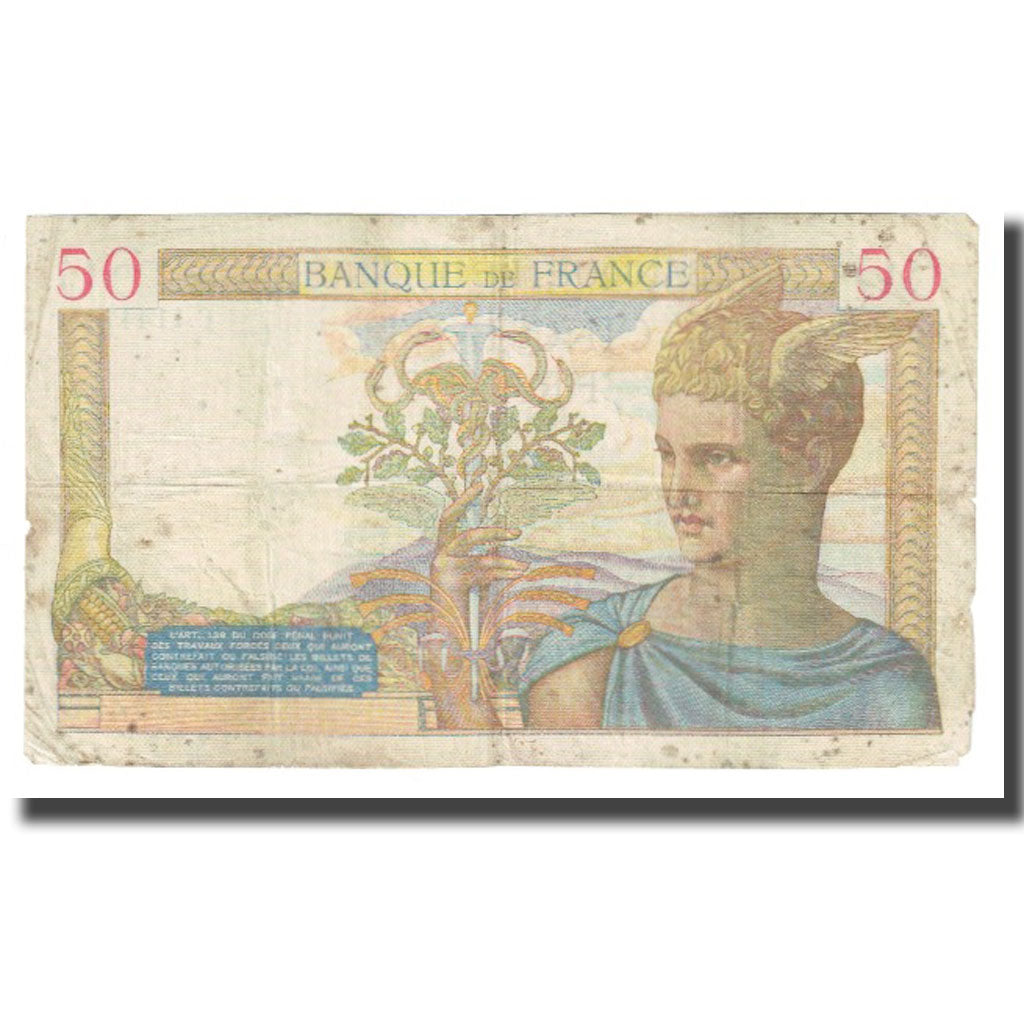 Frankreich, 50 Francs, 1939, P. Rousseau and R. Favre-Gilly, 1939-11-09, S