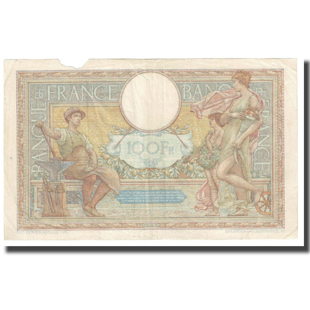France, 100 Francs, 1938, P. Rousseau and R. Favre-Gilly, 1938-06-30, EF(40-45)