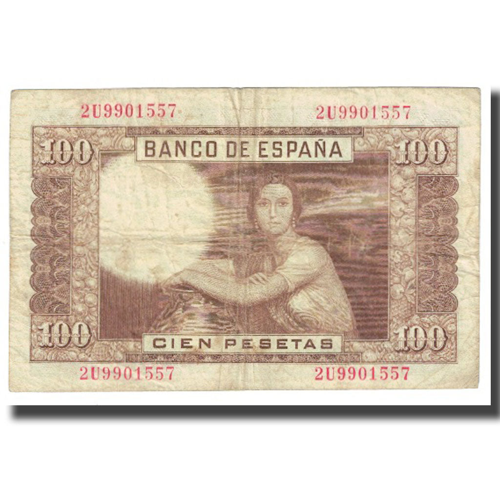 Billet, Espagne, 100 Pesetas, 1953, 1953-04-07, KM:145a, TB