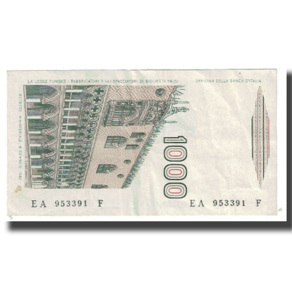 Banknote, Italy, 1000 Lire, 1982, 1982-01-06, KM:109a, AU(55-58)