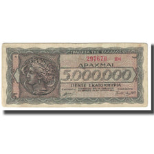Nota, Grécia, 5,000,000 Drachmai, 1944, 1944-03-20, KM:128a, EF(40-45)
