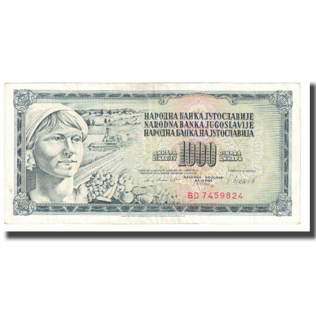 Banknote, Yugoslavia, 1000 Dinara, 1981, 1981-11-04, KM:92b, EF(40-45)