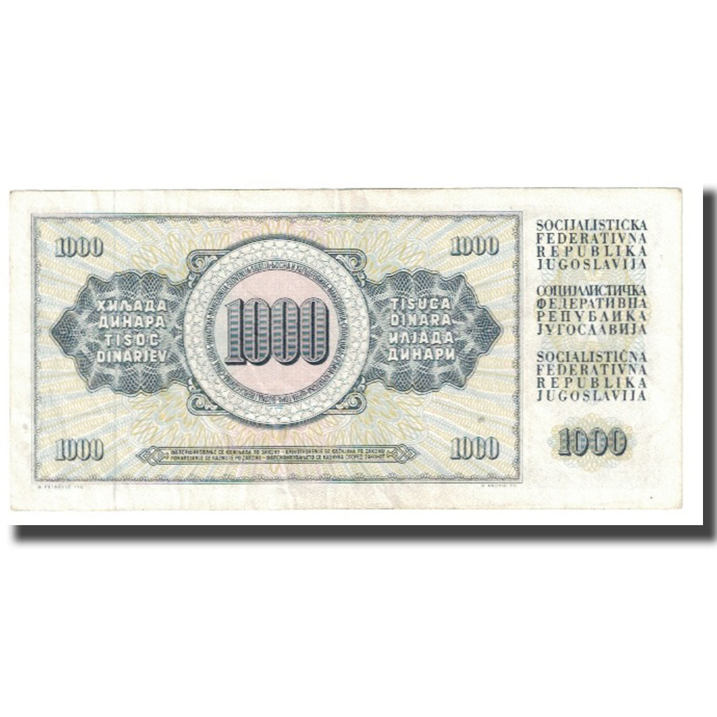 Banknote, Yugoslavia, 1000 Dinara, 1981, 1981-11-04, KM:92b, EF(40-45)