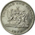 Moneda, TRINIDAD & TOBAGO, 25 Cents, 1975, Franklin Mint, MBC, Cobre - níquel