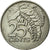 Moneda, TRINIDAD & TOBAGO, 25 Cents, 1975, Franklin Mint, MBC, Cobre - níquel