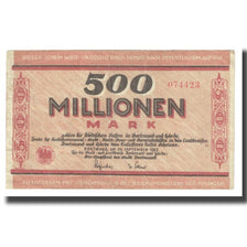 Banknote, Germany, Dortmund, 500 Millionen Mark, château, 1923, 1923-09-24