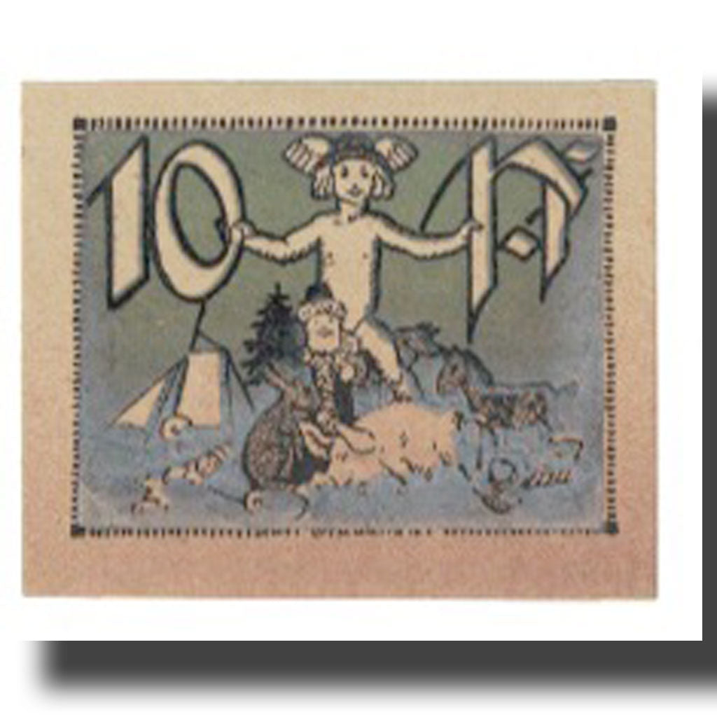 Banknote, Germany, GOMMEBERG, 10 Pfennig, personnage, 1921, 1921-01-24, UNC(63)
