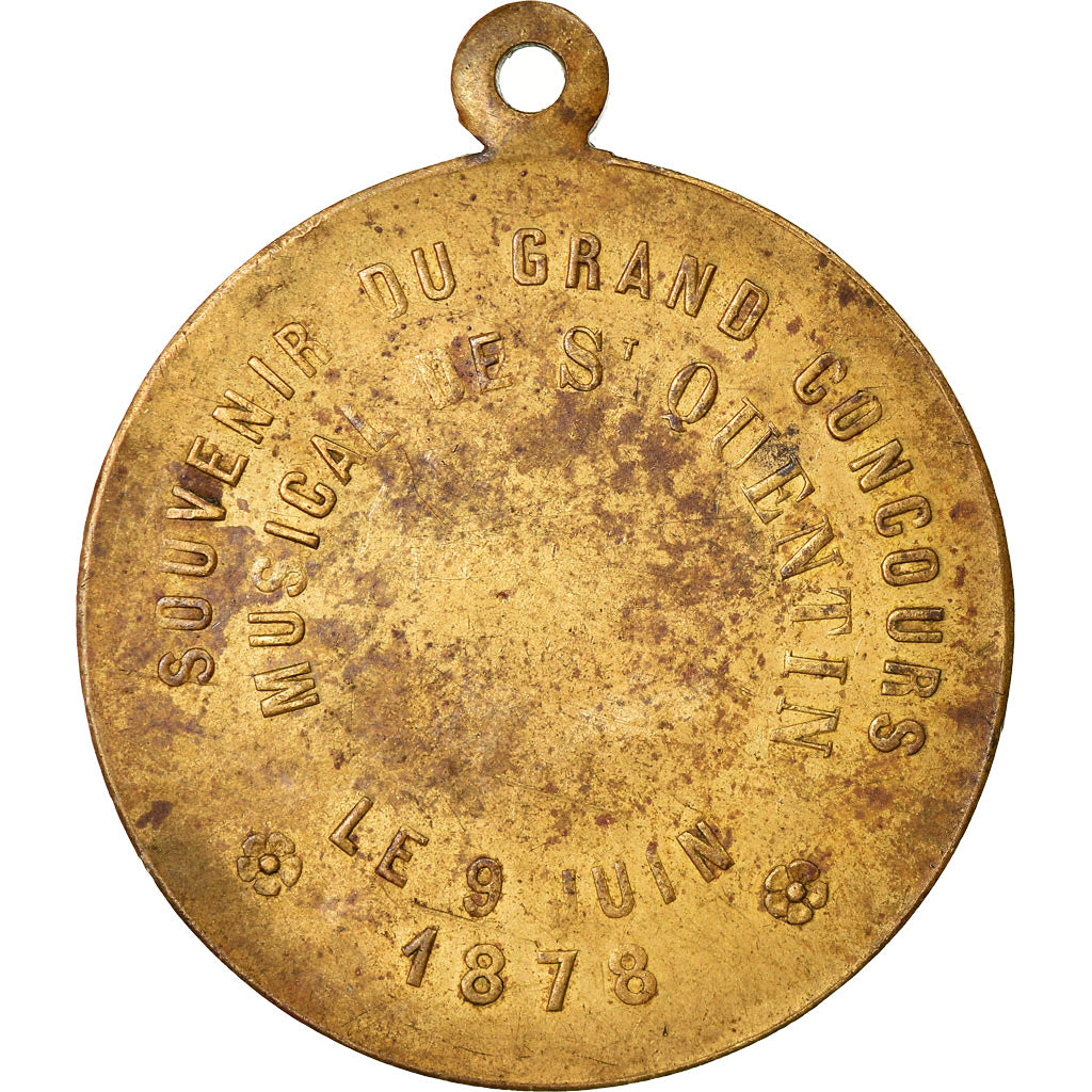 Francia, Token, Concours de Musique de Saint-Quentin, 1878, MB+, Rame