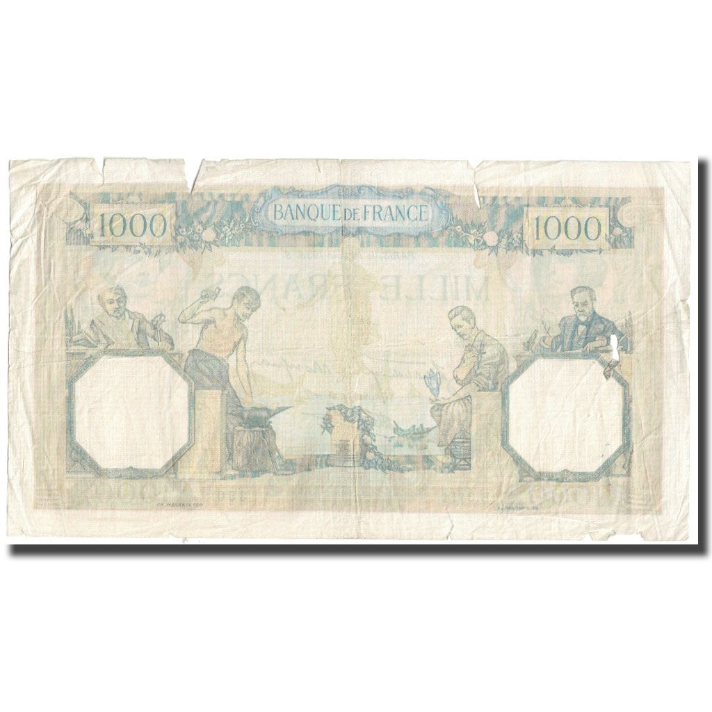 France, 1000 Francs, Cérès et Mercure, 1938, P. Rousseau and R. Favre-Gilly