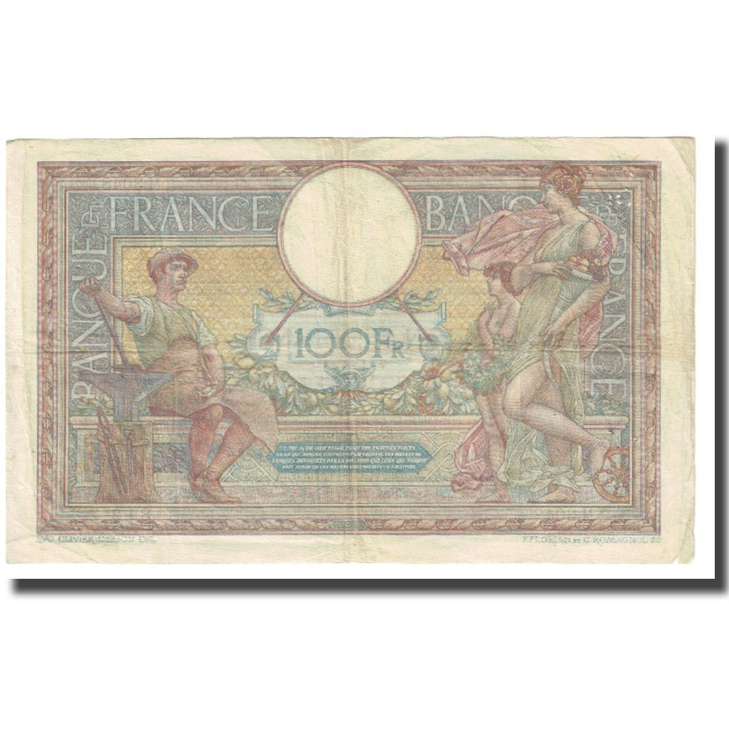 Francia, 100 Francs, Luc Olivier Merson, 1915, P. Rousseau and R. Favre-Gilly