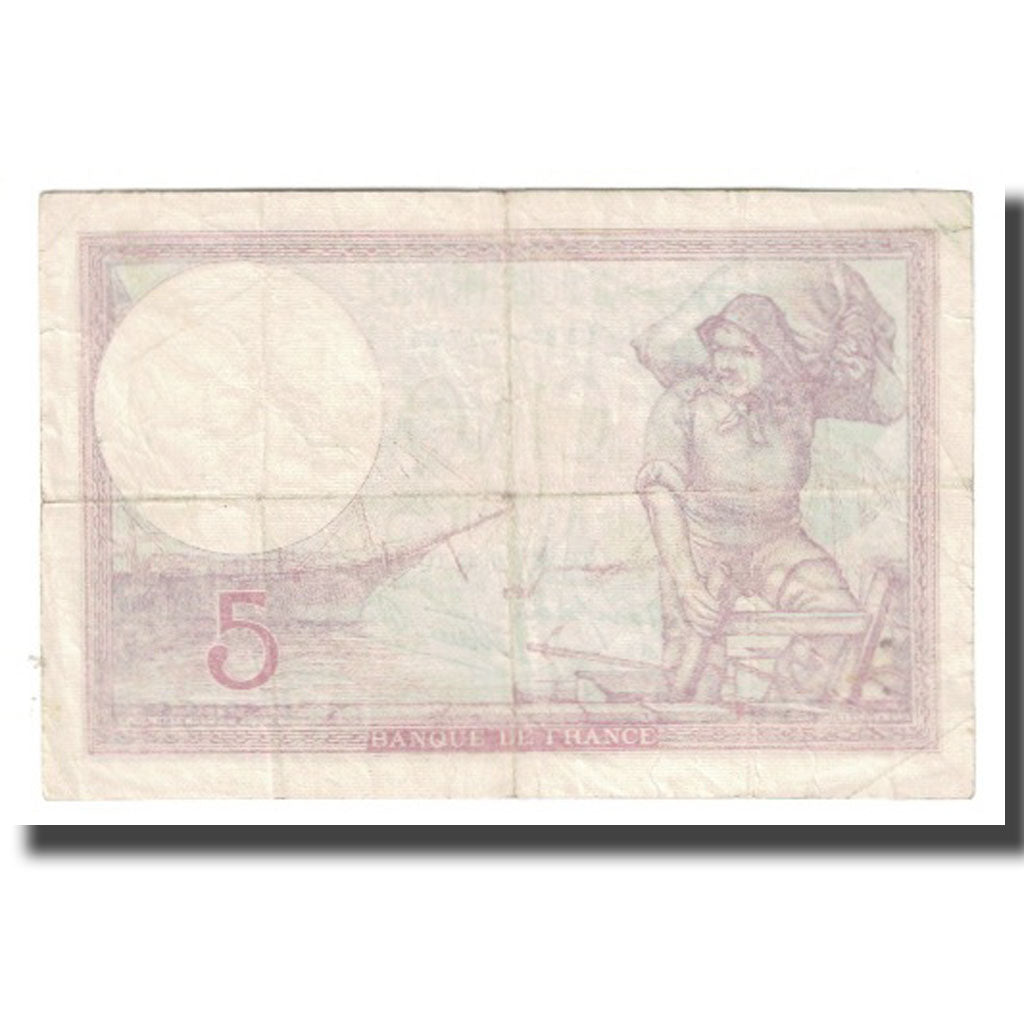 France, 5 Francs, Violet, 1939, P. Rousseau and R. Favre-Gilly, 1939-09-28