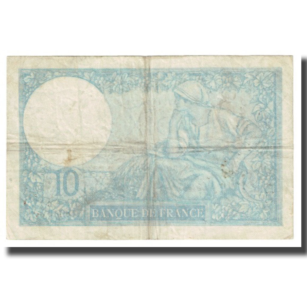 France, 10 Francs, Minerve, 1940, platet strohl, 1940-10-24, VF(20-25)