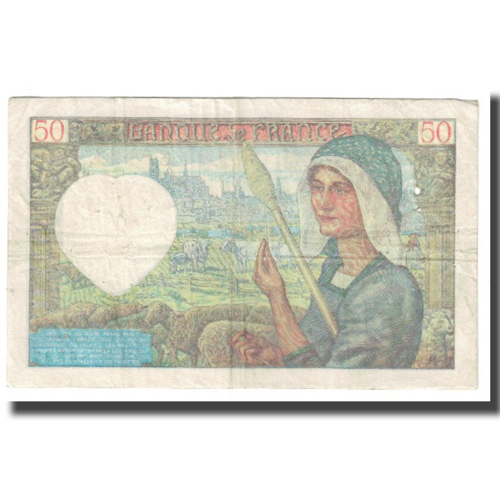 France, 50 Francs, Jacques Coeur, 1941, P. Rousseau and R. Favre-Gilly