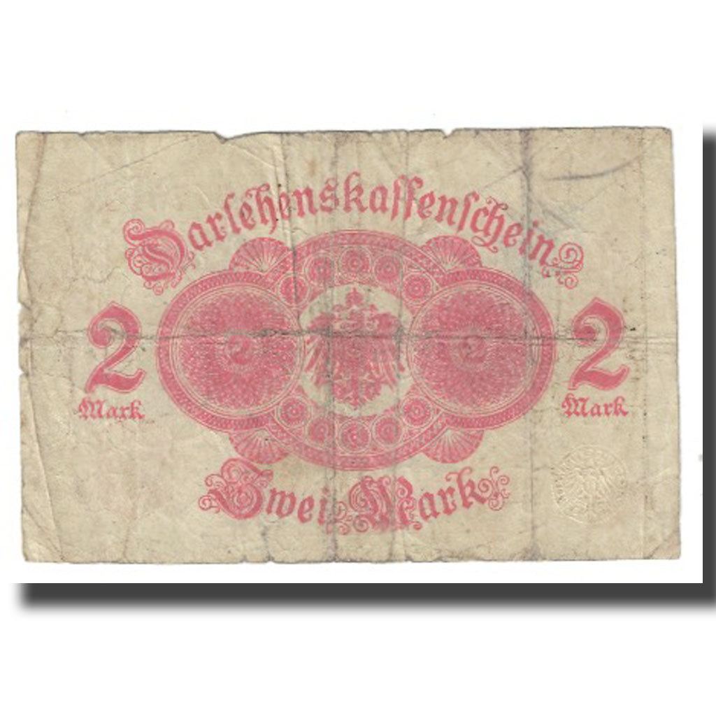 Billete, 2 Mark, 1914, Alemania, 1914-08-12, KM:53, BC
