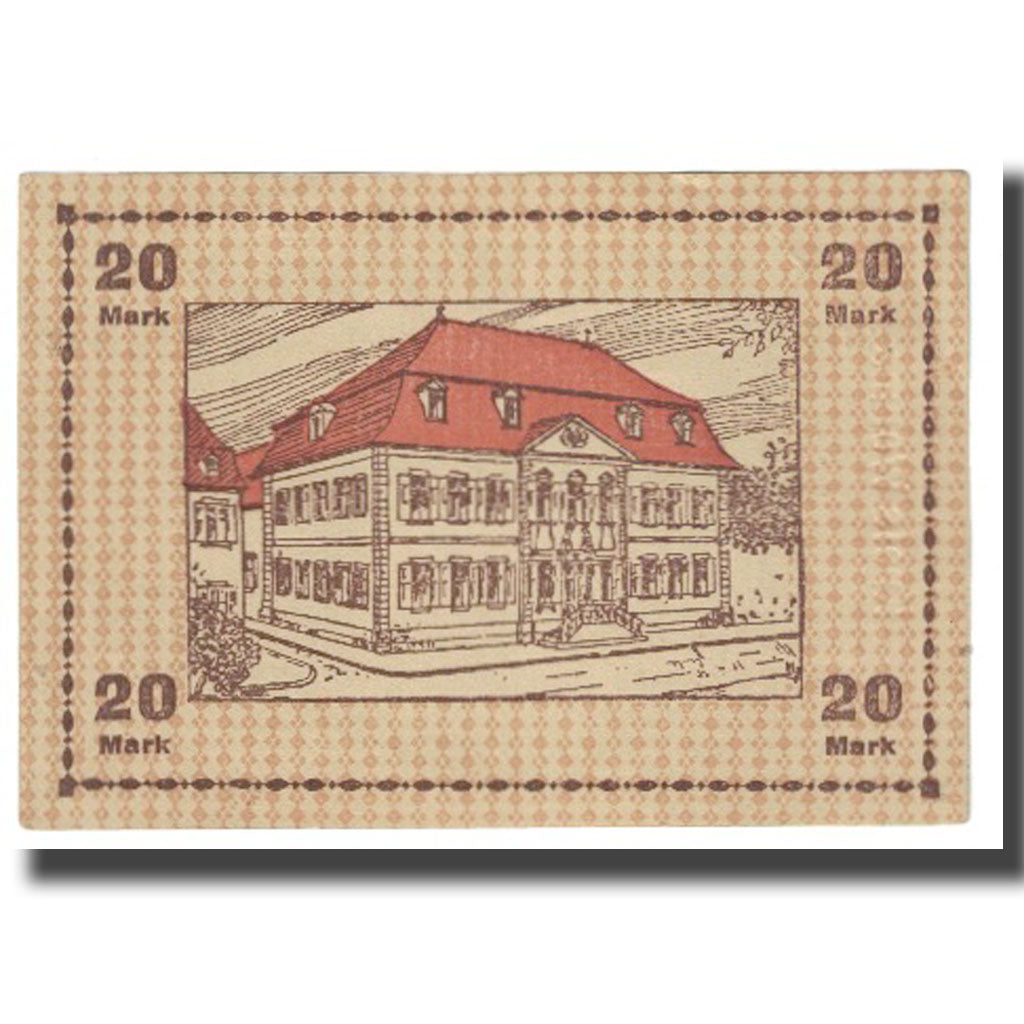Billete, Alemania, Worms, 20 Mark, Maison, 1918, 1918-11-01, SC