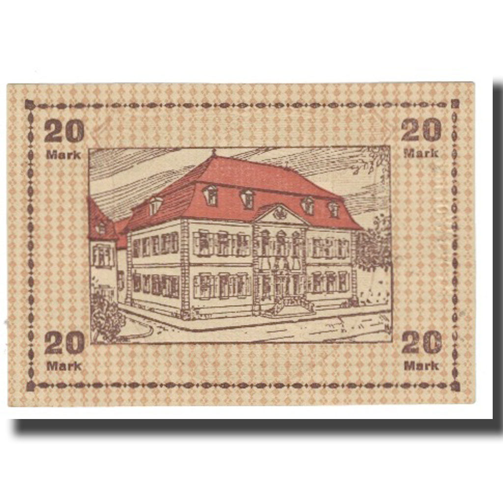 Biljet, Duitsland, Worms, 20 Mark, Maison, 1918, 1918-11-01, NIEUW