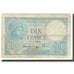France, 10 Francs, Minerve, 1940, platet strohl, 1940-11-07, VF(20-25)