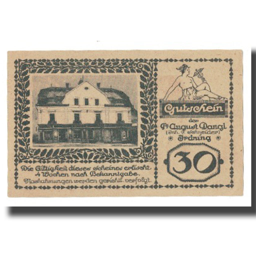 Banknote, Austria, Irdning Stm. Prv. Fa. August Dangl Gemeinde, 30 Heller