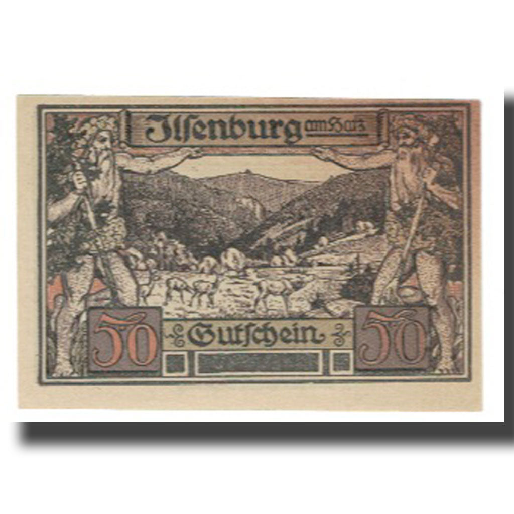Banconote, Germania, Ilsenburg, 50 Pfennig, paysage, 1921, 1921-07-01, SPL-