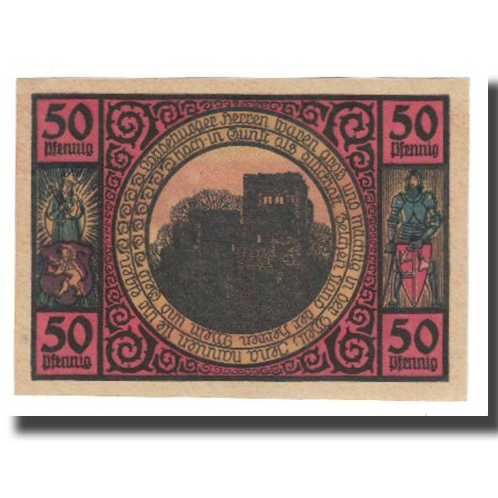 Banknote, Germany, LODEBA, 50 Pfennig, Blason, AU(55-58)