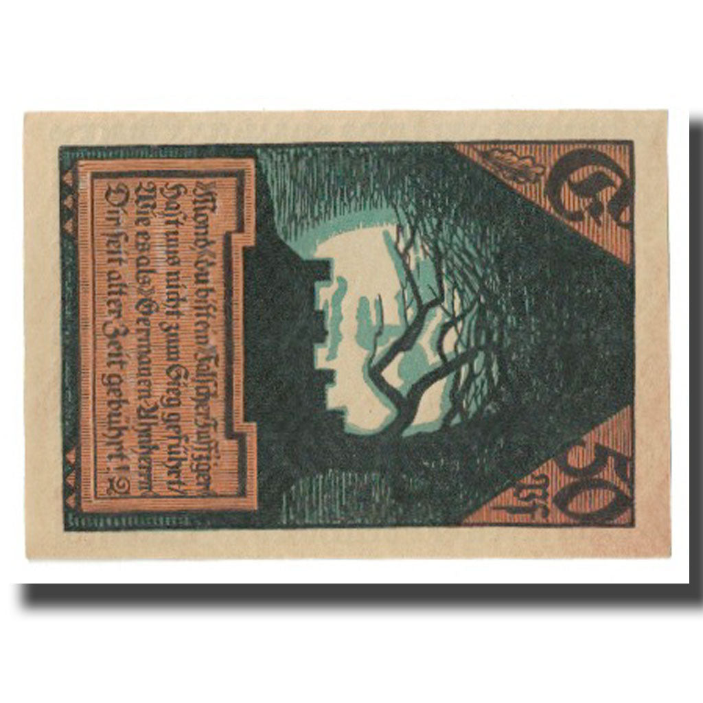 Banknote, Germany, Wettin, 50 Pfennig, Ville, UNC(63), Mehl:1421.1b