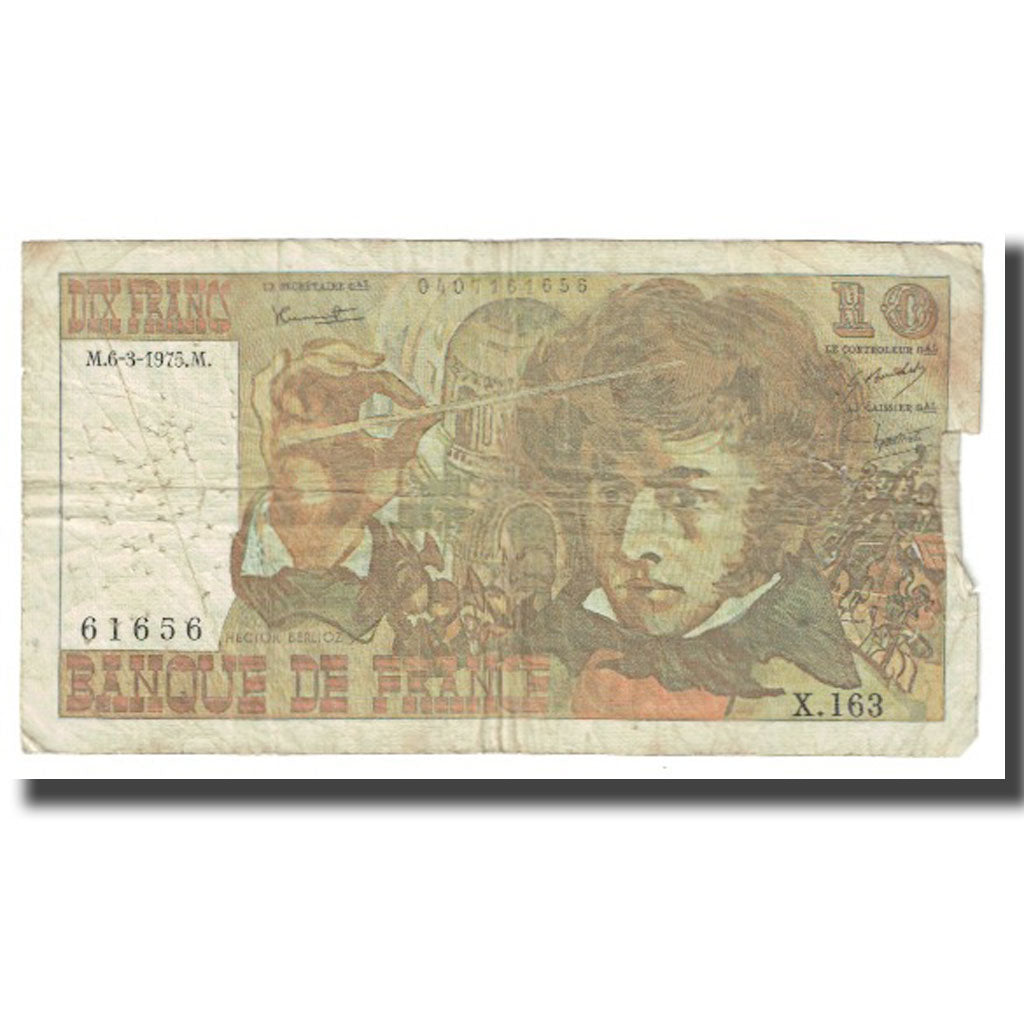 Frankrijk, 10 Francs, Berlioz, 1975, P. A.Strohl-G.Bouchet-J.J.Tronche