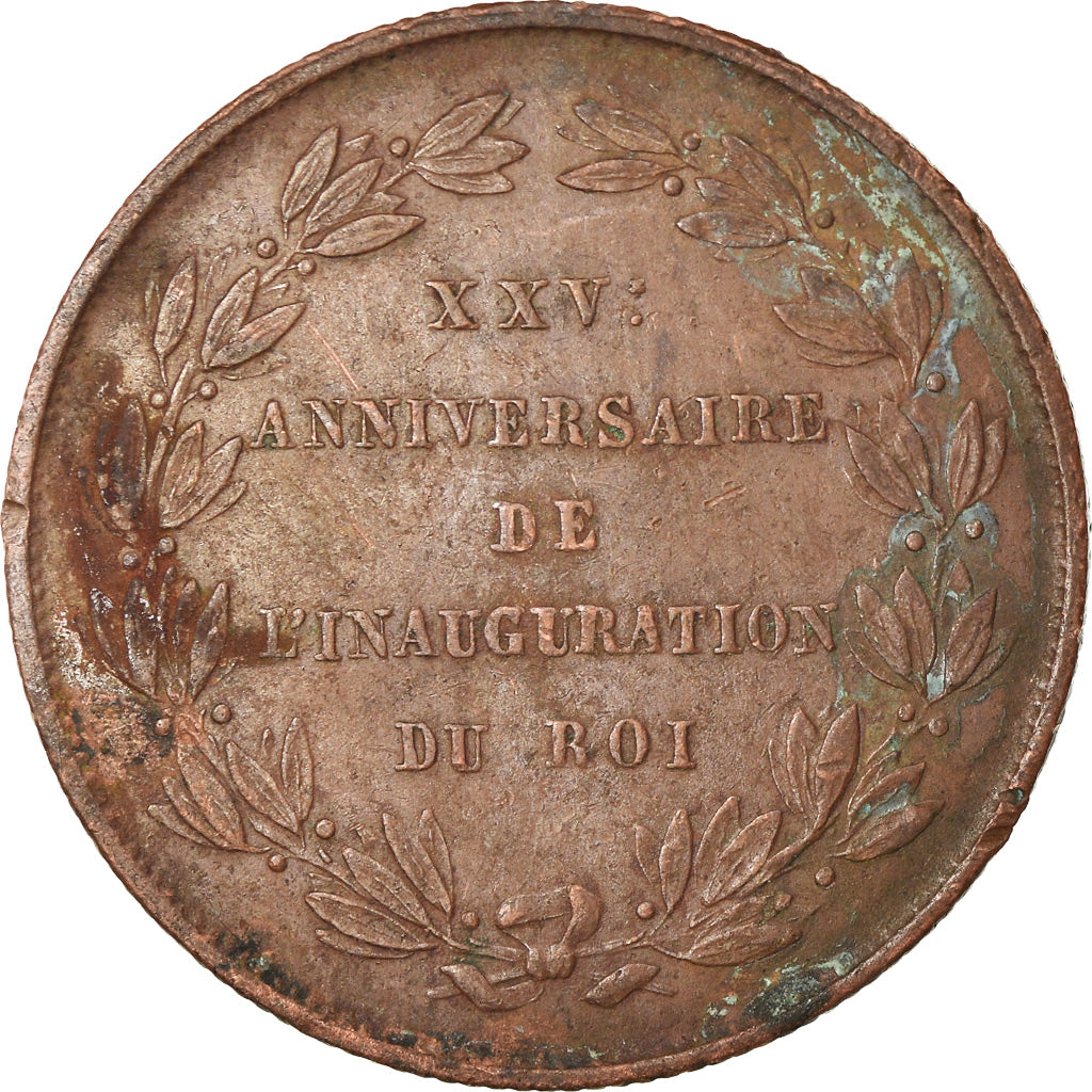Belgique, Médaille, Léopold Ier, 25ème Anniversaire de l'Inauguration du Roi