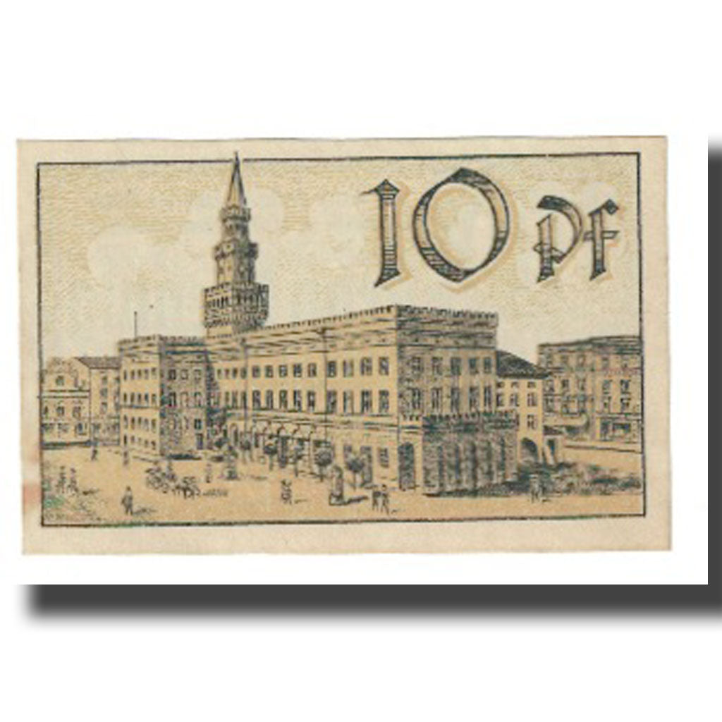Banknote, Germany, OPPELN, 10 Pfennig, place, AU(55-58), Mehl:O22.5c