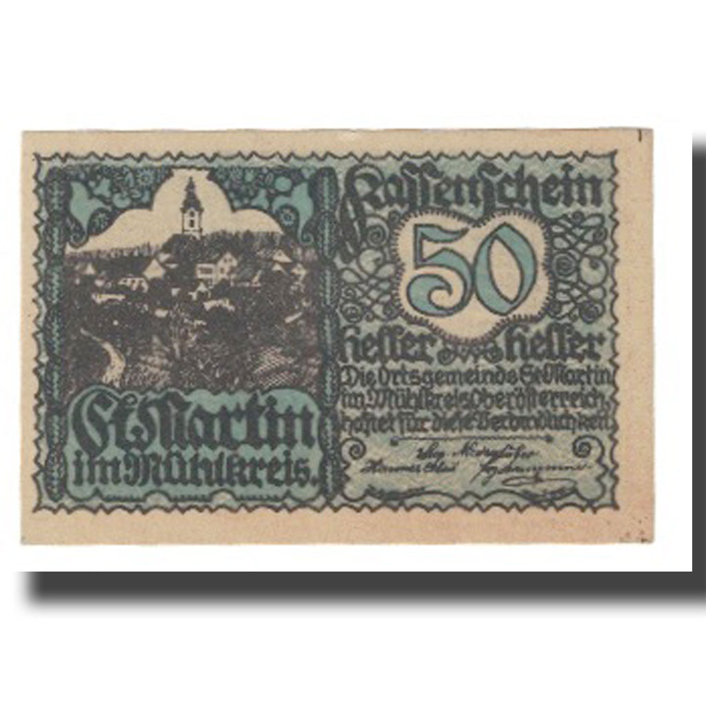 Banknote, Austria, Kassenschein, 50 Heller, Blason, UNC(63)