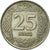 Moneta, Turcja, 25 Kurus, 2009, EF(40-45), Miedź-Nikiel, KM:1242
